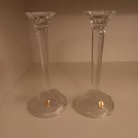 Coppia di candelabri in cristallo Nachtmann