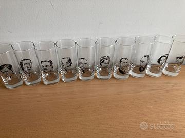 bicchieri con caeicature coll