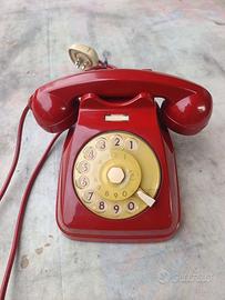 telefono a disco s62 rosso originale 