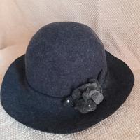 cappello donna 100% lana grigio antracite 