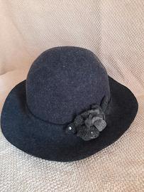 cappello donna 100% lana grigio antracite 