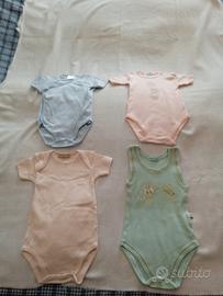Set 4 body multicolore in cotone bambino/a