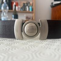 Cintura in pelle marrone con fibbia Emporio Armani