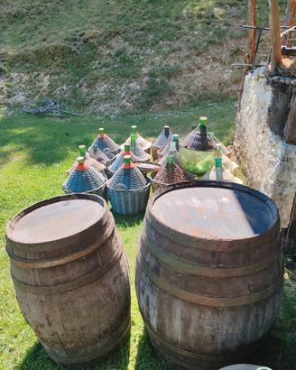 botti in legno e damigiane