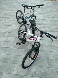 Biciclette 20" bianco/viola e bianco/azzurro
