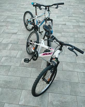 Biciclette 20" bianco/viola e bianco/azzurro