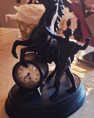 orologio cavallo in bronzo 