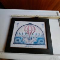 Quadretto in legno cornice blu