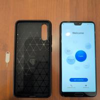 Huawei P20 128 GB nero con cover 