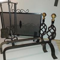 set  per caminetto in ferro battuto 