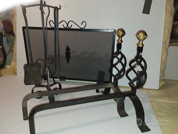 set  per caminetto in ferro battuto 