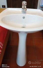 2 lavabo bagno + colonna + rubinetto miscel