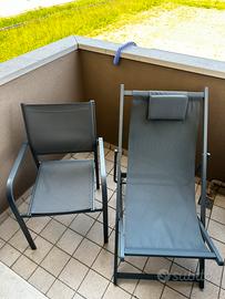 Set Sedia e Sdraio da esterno