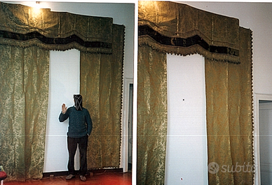 Tenda antica in broccato stupenda e tanti mobili