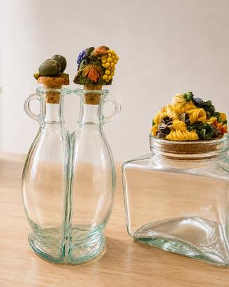 Set di porta olio/aceto e contenitore alimentare