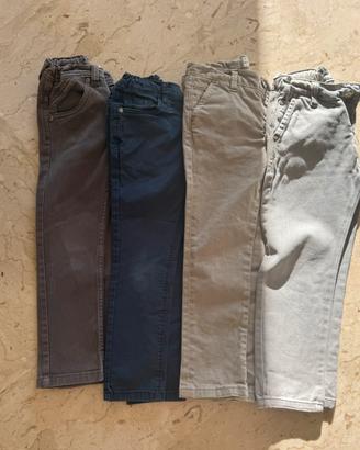 4 pantaloni bimbo misura 5 anni