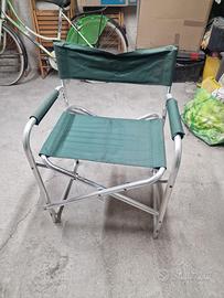 Sedia Pieghevole Campeggio Alluminio Verde Richiud
