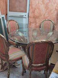 tavolo rotondo piu 4 sedie 