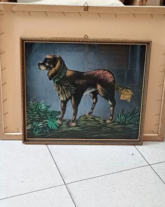 Quadro stampa su seta Vintage anni 60 