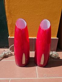 Coppia di lampade in vetro funzionanti