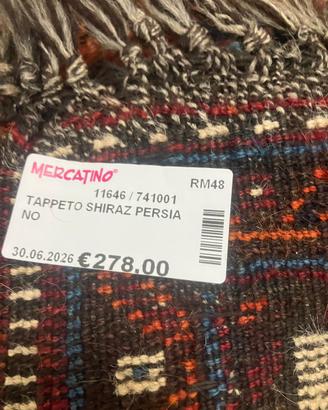 Tappeto Persiano shiraz annodato a mano