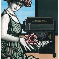 Poster Costantini x Olivetti- "Mata Hari con M1"