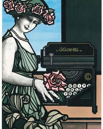 Poster Costantini x Olivetti- "Mata Hari con M1"