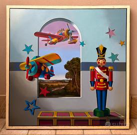 Opera ad olio su tavola spessa di 70x70 cm