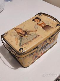 Scatola Latta Biscotti Lazzaroni Vintage