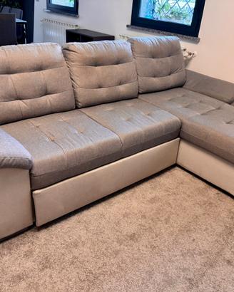 Divano letto con penisola reversibile