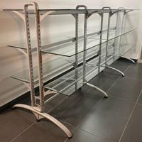 Gondola modulare 3mt - 18 ripiani 3+3 vetro p.35cm