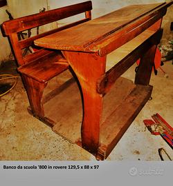 Banco da scuola in quercia