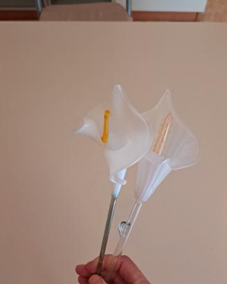 fiori in vetro soffiato e lavorato