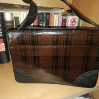 Borsa vintage Nannini in vera pelle – marrone/nero