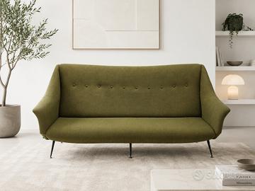Divano verde di Gigi Radice per Minotti, anni '50