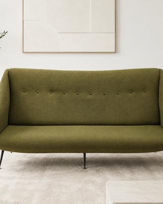 Divano verde di Gigi Radice per Minotti, anni '50