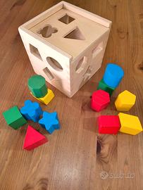 Cubo Incastri - Forme Geometriche in Legno