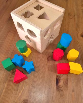 Cubo Incastri - Forme Geometriche in Legno
