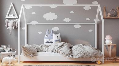 Letto Montessori design a casetta