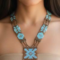 Collana Boho Etnica Artigianale Nativi d'America