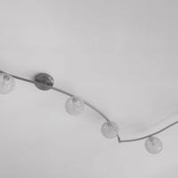 Plafoniera moderna 6 luci in metallo satinato