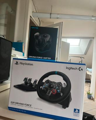 Volante logitech g29 + cambio manuale logitech