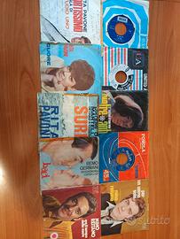 Lotto 10 dischi 45 giri in vinile vintage 
