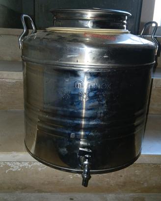 BIDONE INOX 30 LITRI  CON RUBINETTO 