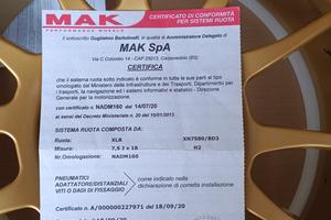 dischi in lega Mak da 18