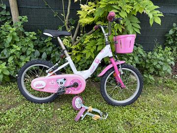Bici bambina ruote 16” con rotelle
