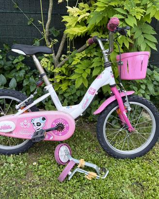 Bici bambina ruote 16” con rotelle