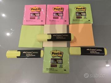 Lotto cancelleria: 3 evidenziatori Faber-Castell +