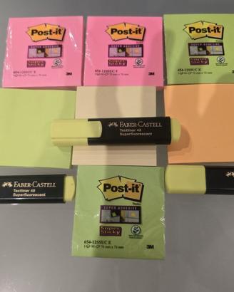 Lotto cancelleria: 3 evidenziatori Faber-Castell +