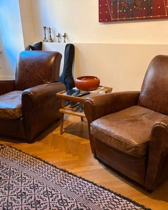 Bellissime poltrone in pelle sile CLUB Francese